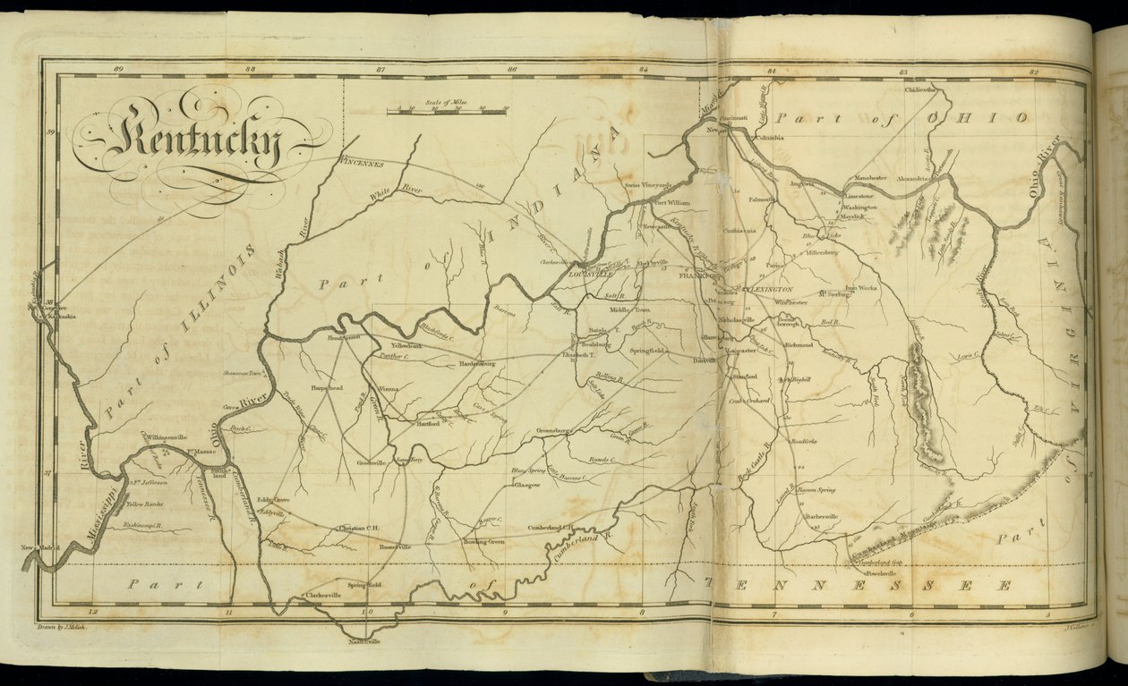Sider fra "Reiser gjennom Amerikas forente stater...", 1818 av John Melish