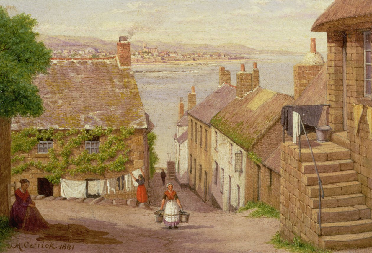 Utsikt over Penzance fra Newlyn, 1881 av John Mulcaster Carrick