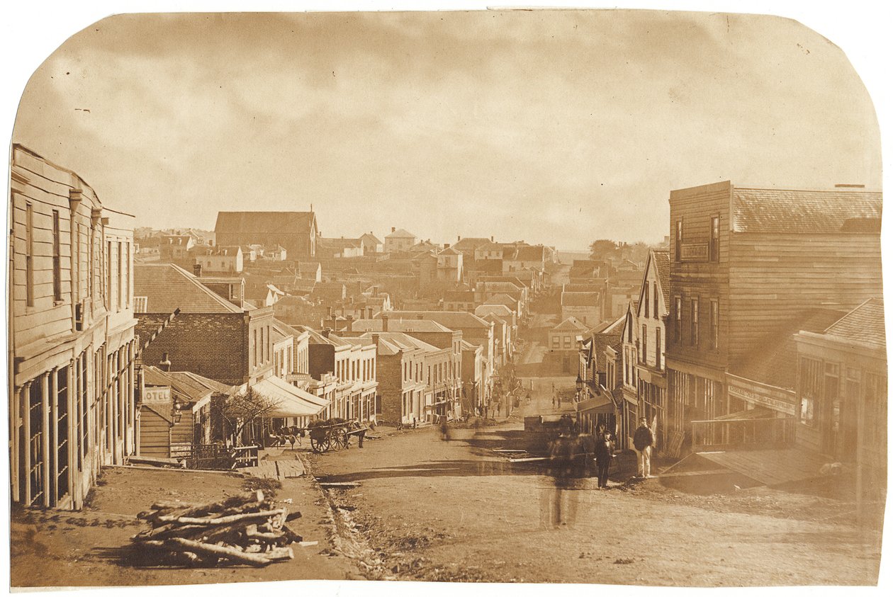 Shortland Street, Auckland (albuminisert salttrykk) av John Nicol Crombie