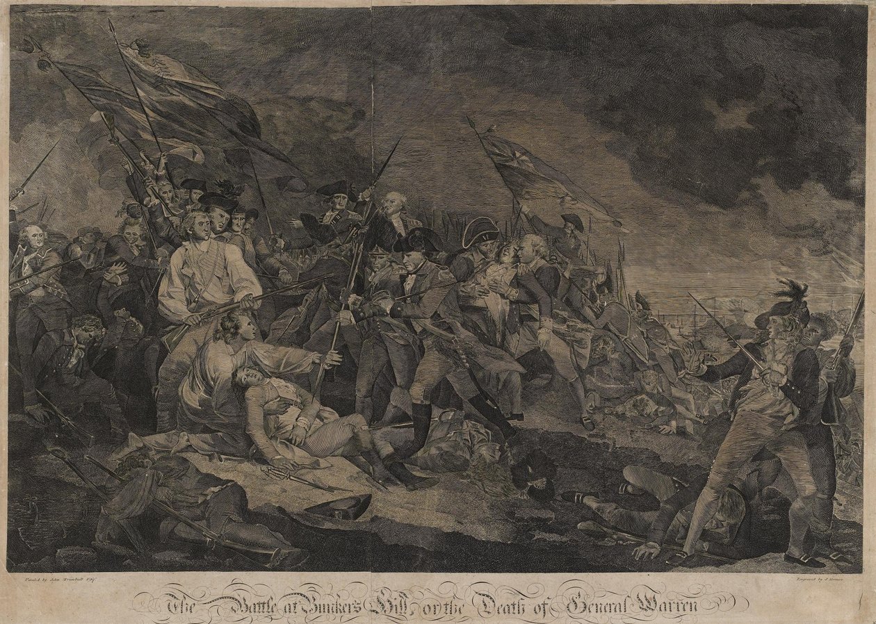 Slaget ved Bunkers Hill, eller The Death of General Warren av John Norman