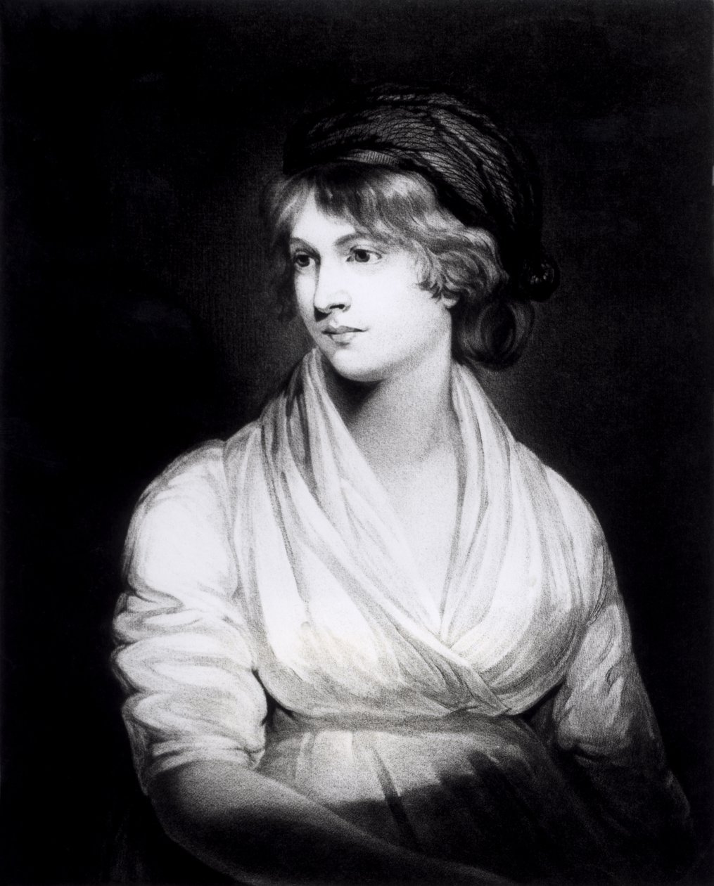 Portrett av Mary Wollstonecraft Godwin (1759-97) Forfatter av en rettferdiggjørelse av kvinnens rettigheter, gravert av W.T. Annis, pub. 1802 av John Opie