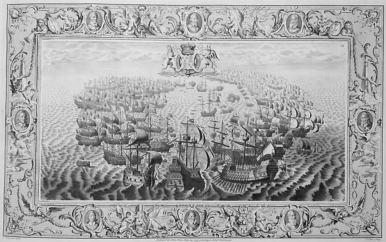Armada (gravering fra et billedvev), 1739 av John Pine