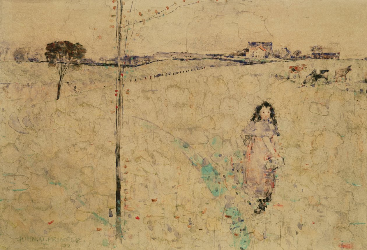 Girl in a Meadow, 1892 av John Quinton Pringle