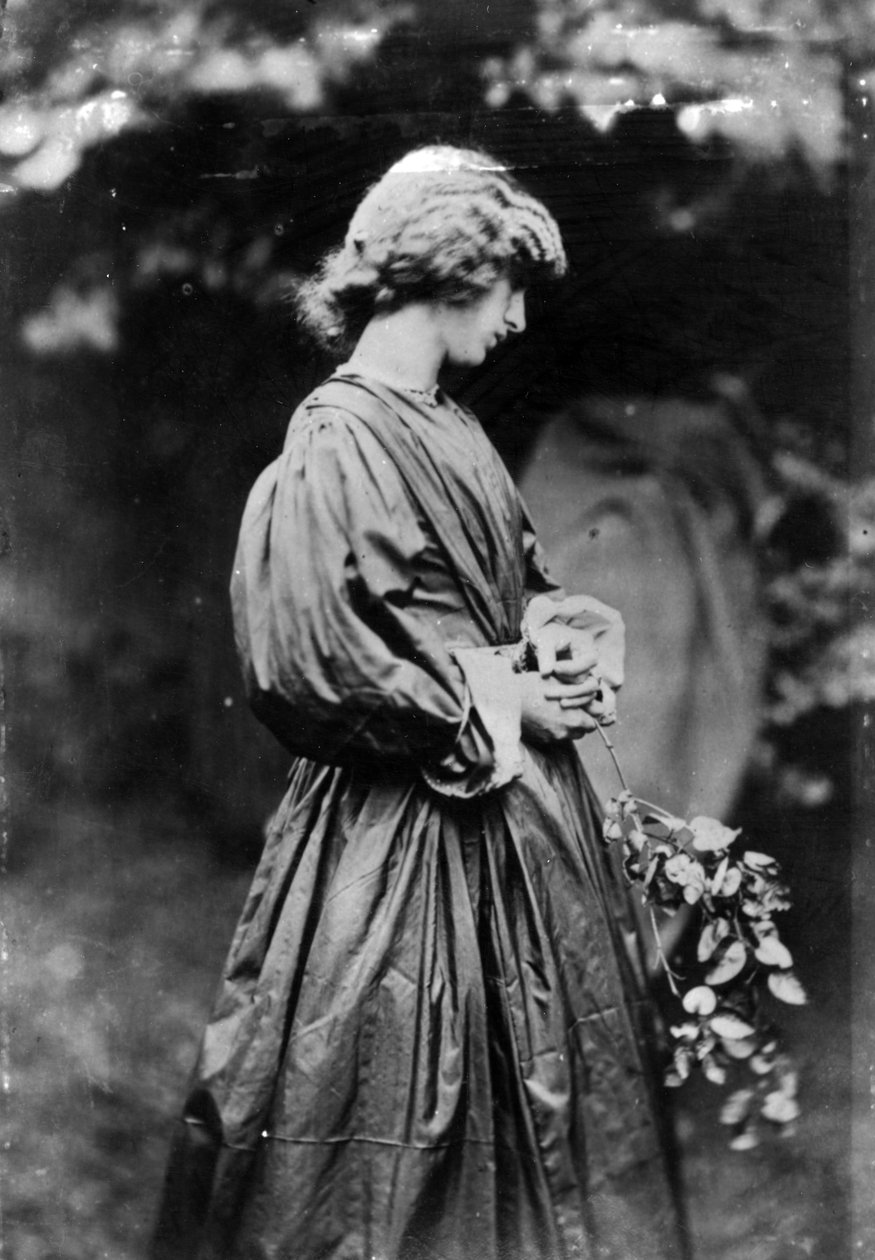 Jane Morris, posert av Dante Gabriel Rossetti, 1865 (albumtrykk) av John R. Parsons