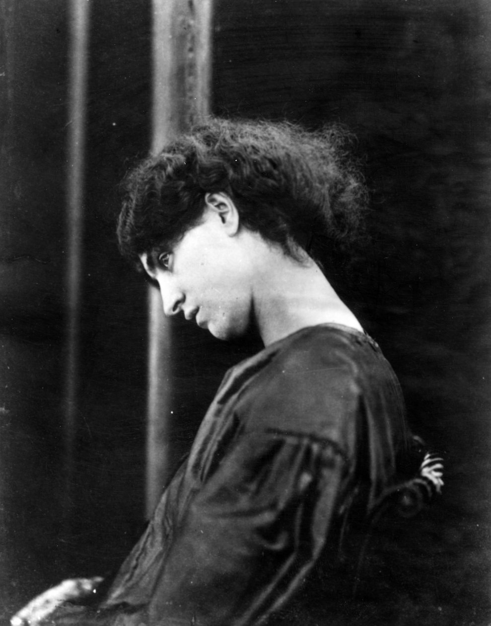 Jane Morris, posert av Dante Gabriel Rossetti, 1865 (albumtrykk) av John R. Parsons