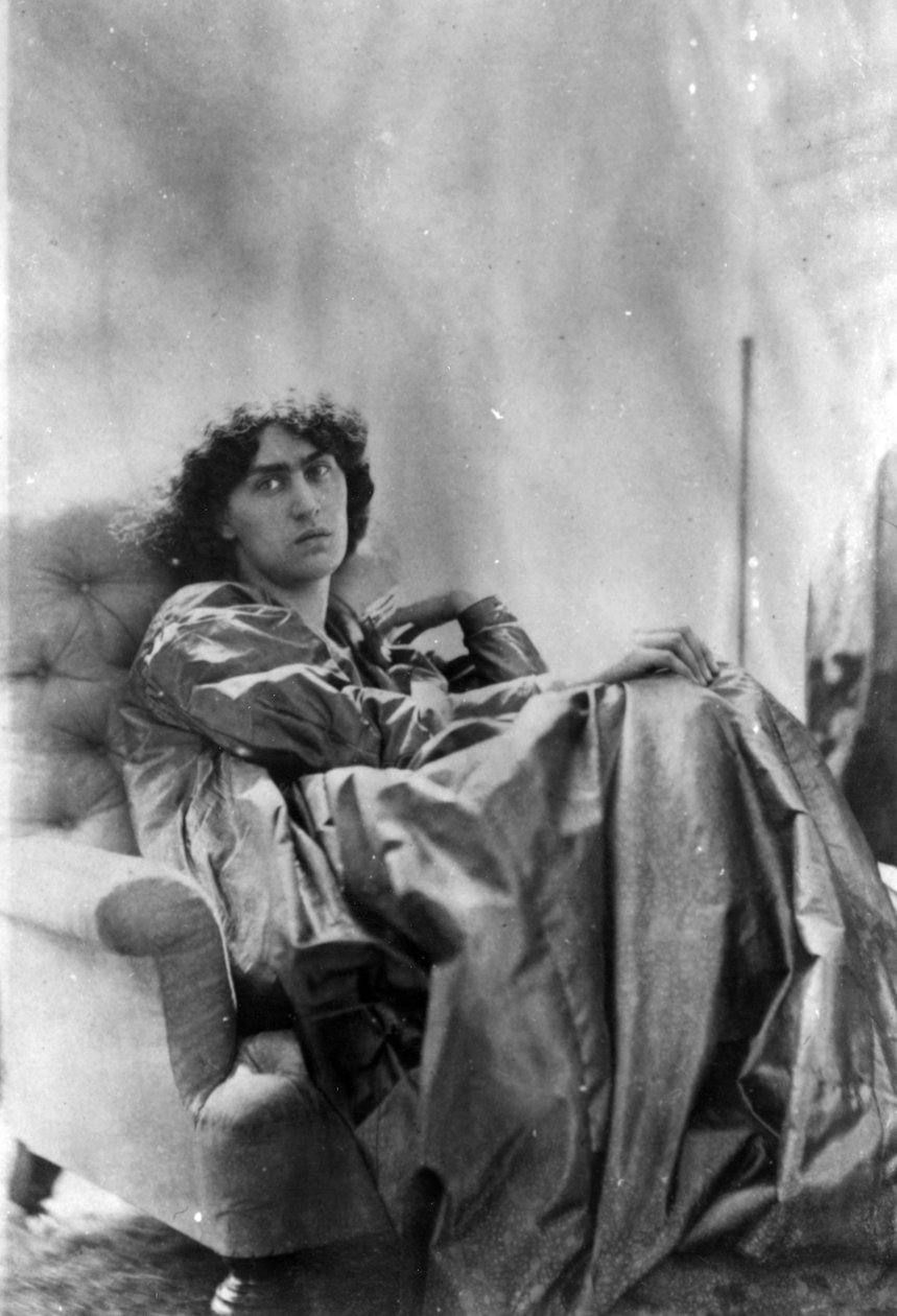 Jane Morris, posert av Dante Gabriel Rossetti, 1865 (albumtrykk) av John R. Parsons