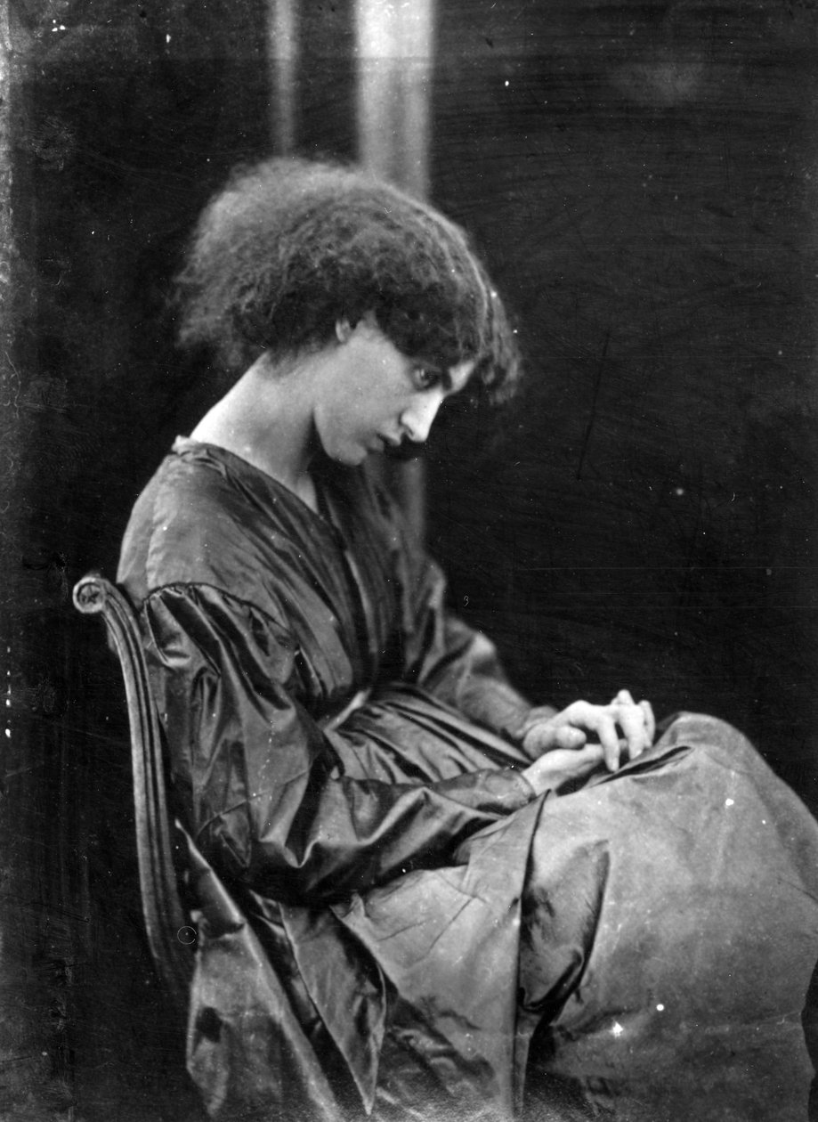 Jane Morris, posert av Dante Gabriel Rossetti, 1865 (albumtrykk) av John R. Parsons