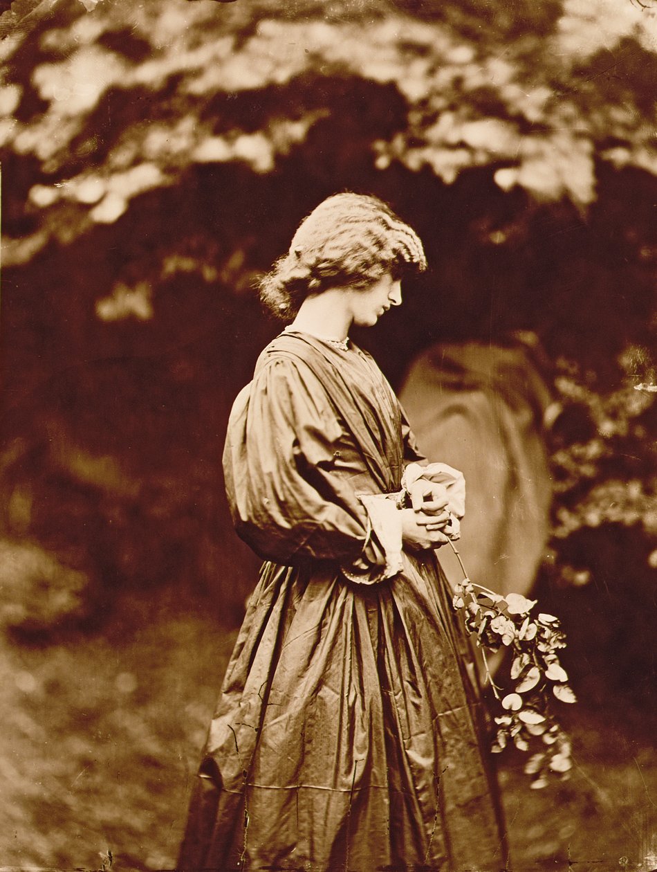 Portrett av Jane Morris (1839-1914) 1865 (albumtrykk) av John R. Parsons