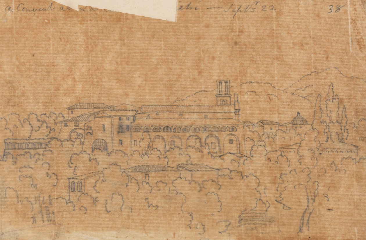 Et kloster på La Cava nær Vietri, 22. september av John Robert Cozens