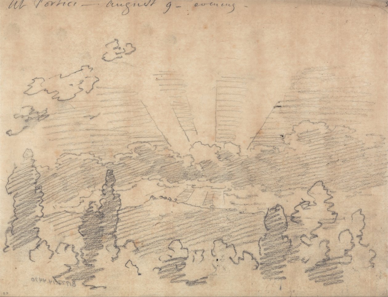 På Portici, kveld, 9. august av John Robert Cozens