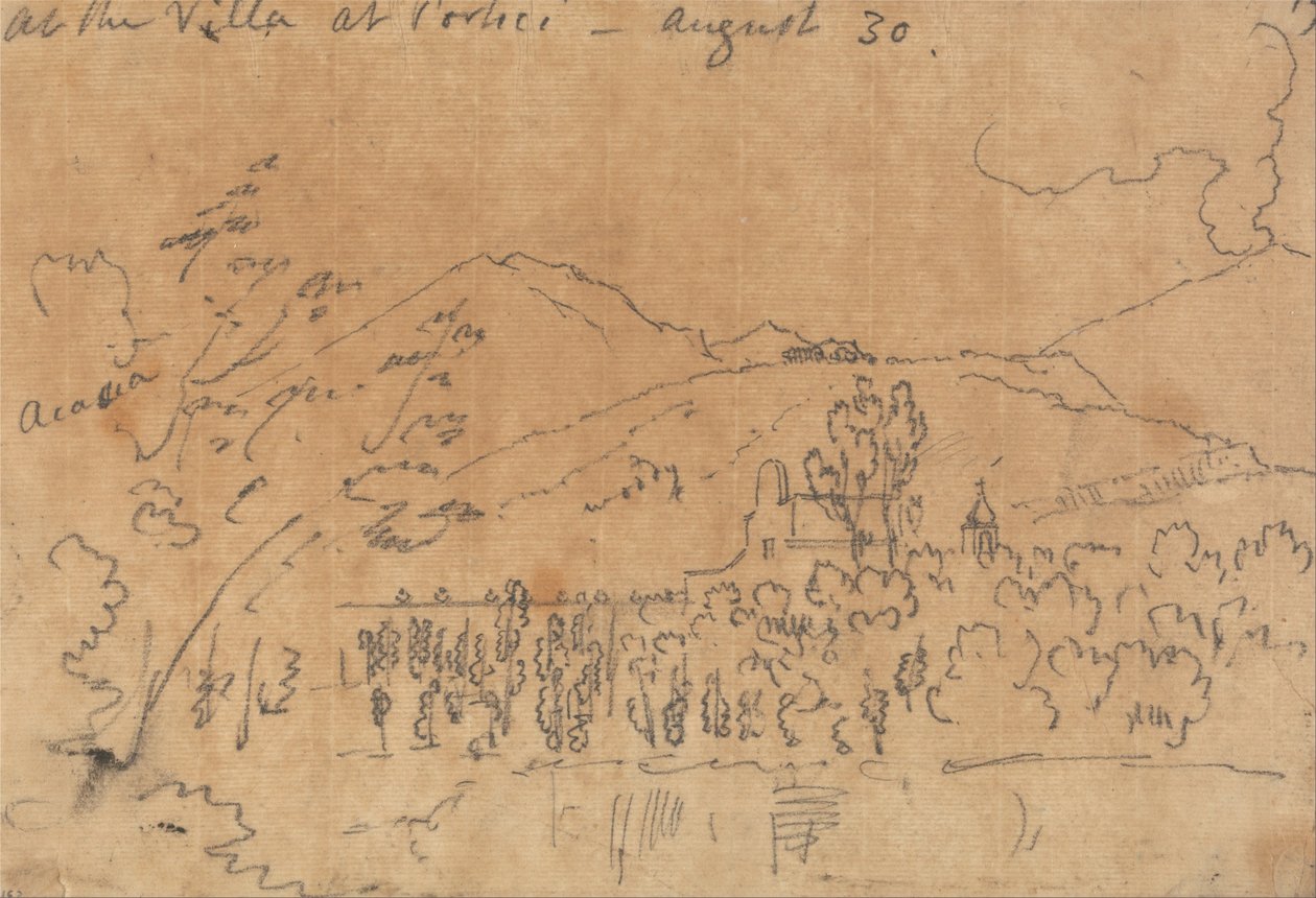 På Villa på Portici, 30. august av John Robert Cozens