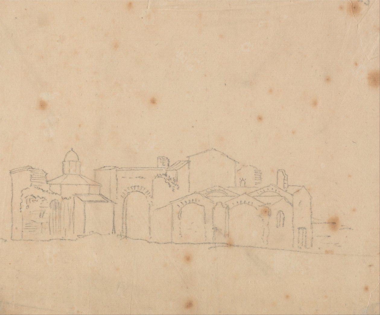 Baths of Diocletian av John Robert Cozens