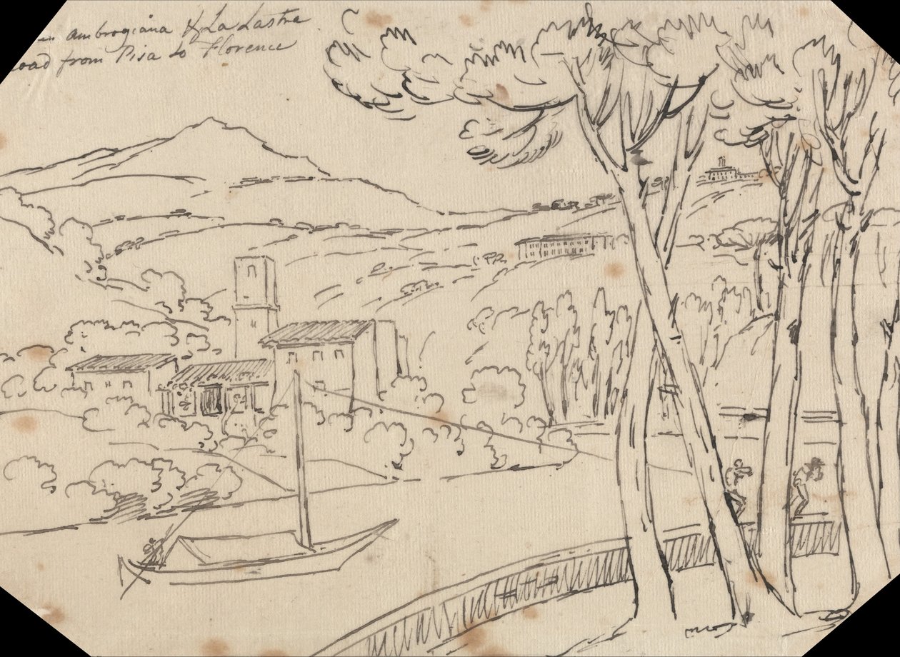 Mellom Ambrogiana og La Lastra av John Robert Cozens