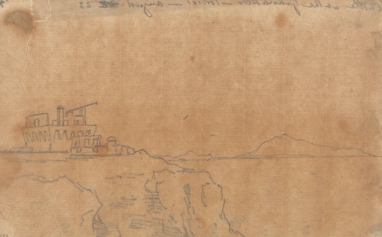 Slottet ved Granatello, Portici, 23. august av John Robert Cozens