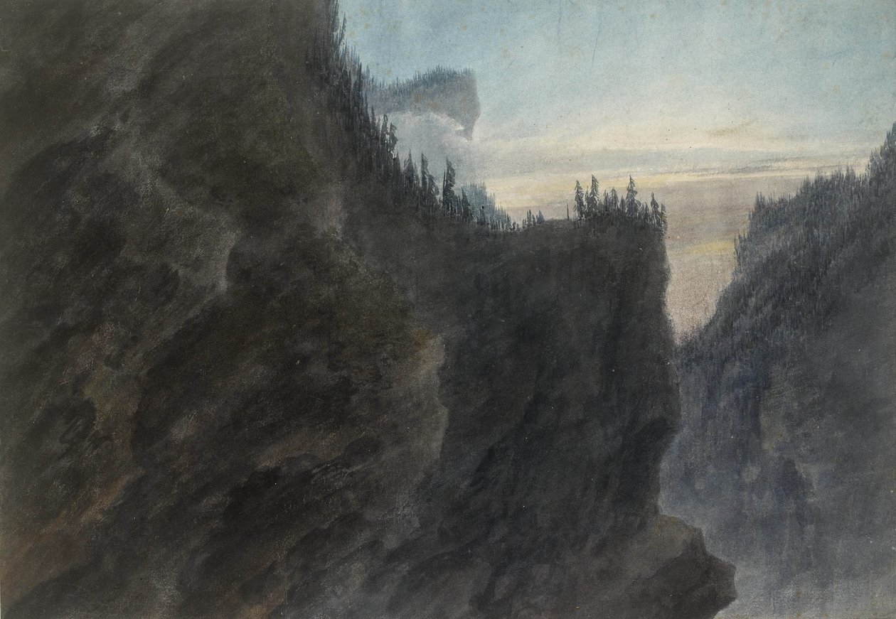 Inngang til dalen Grande Chartreuse, 1700-tallet av John Robert Cozens