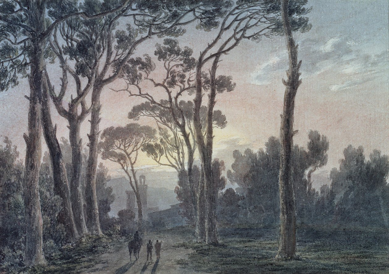 Firenze fra en skog nær Cascine av John Robert Cozens