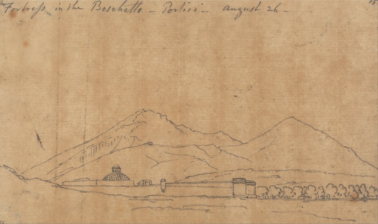 Festning i Boschetto, Portici, 26. august av John Robert Cozens