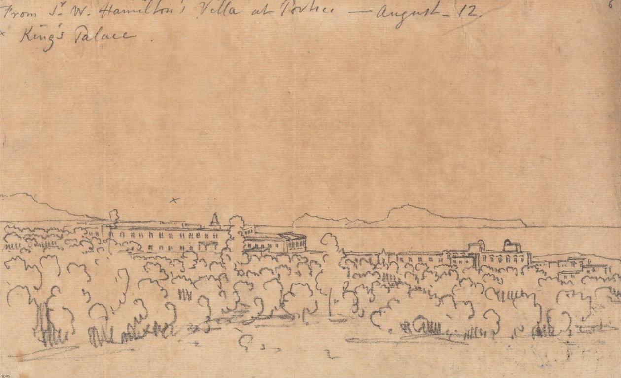 Fra Sir W. Hamiltons Villa på Portici, 12. august av John Robert Cozens