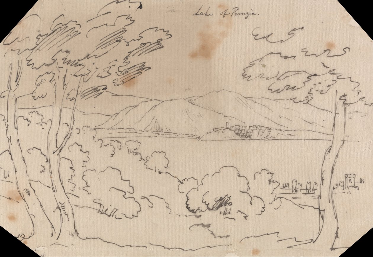 Lake Perugia av John Robert Cozens