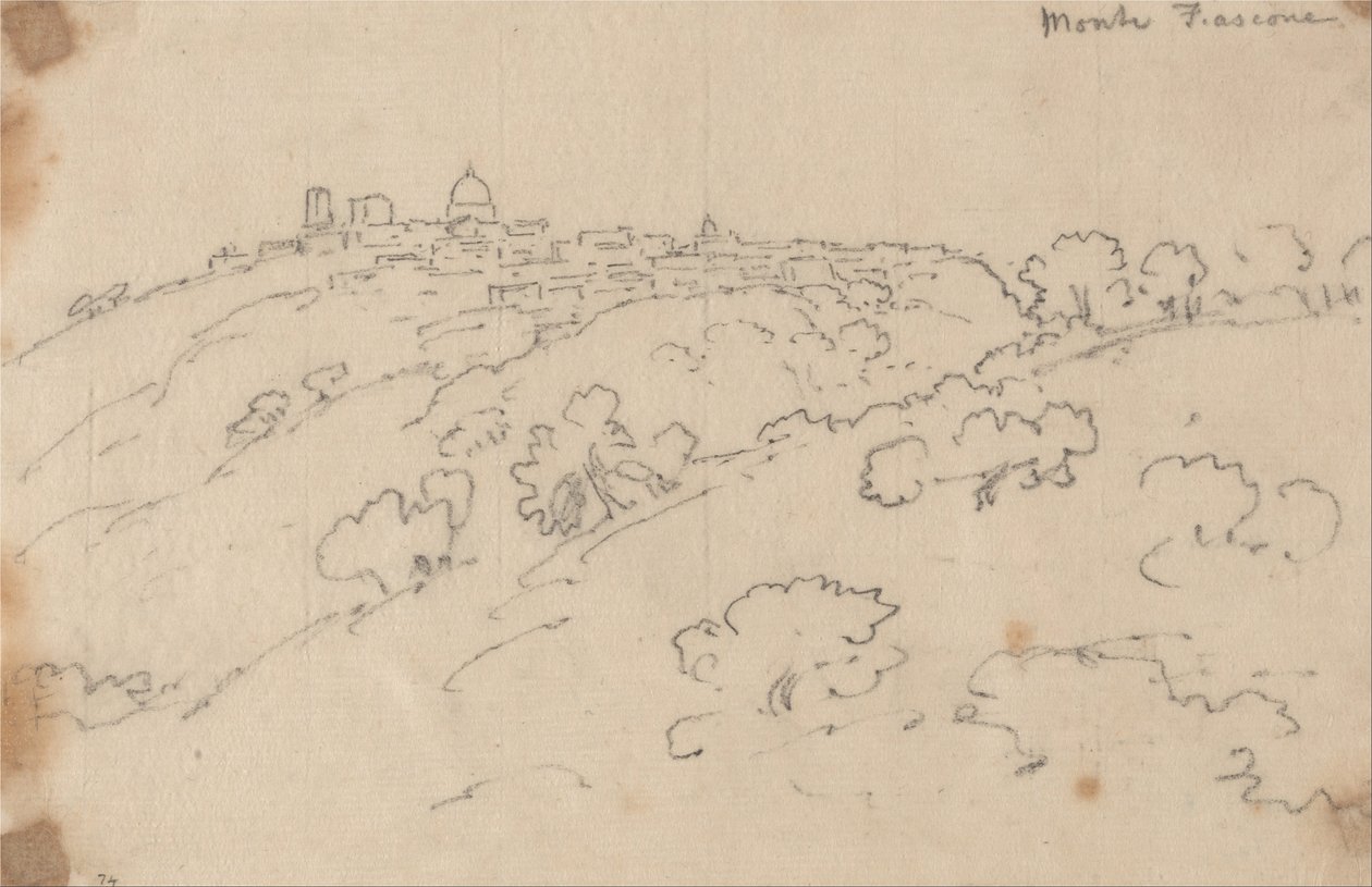 Mount Fiascone av John Robert Cozens