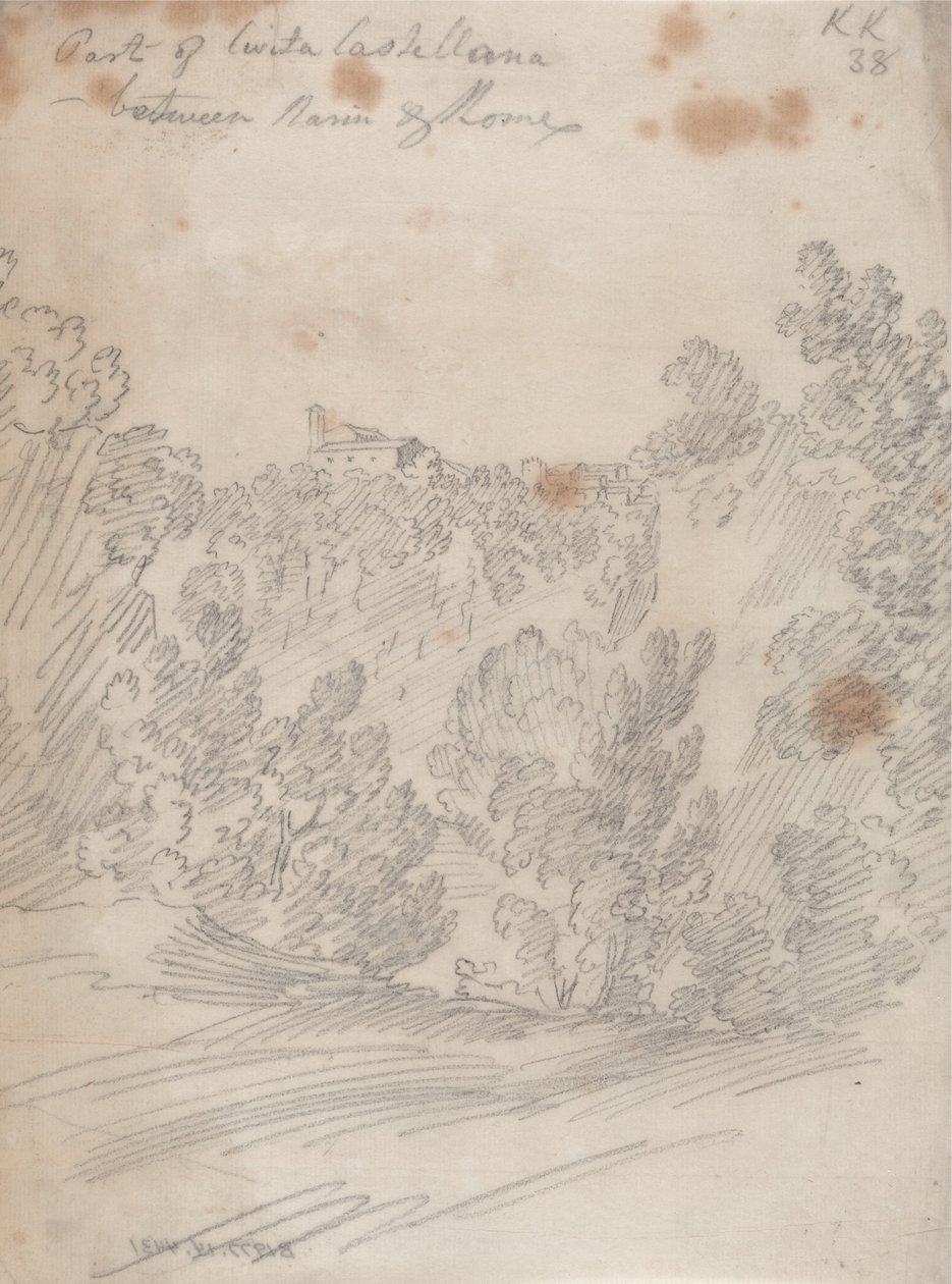 En del av Civita Castellana, mellom Narni og Roma av John Robert Cozens