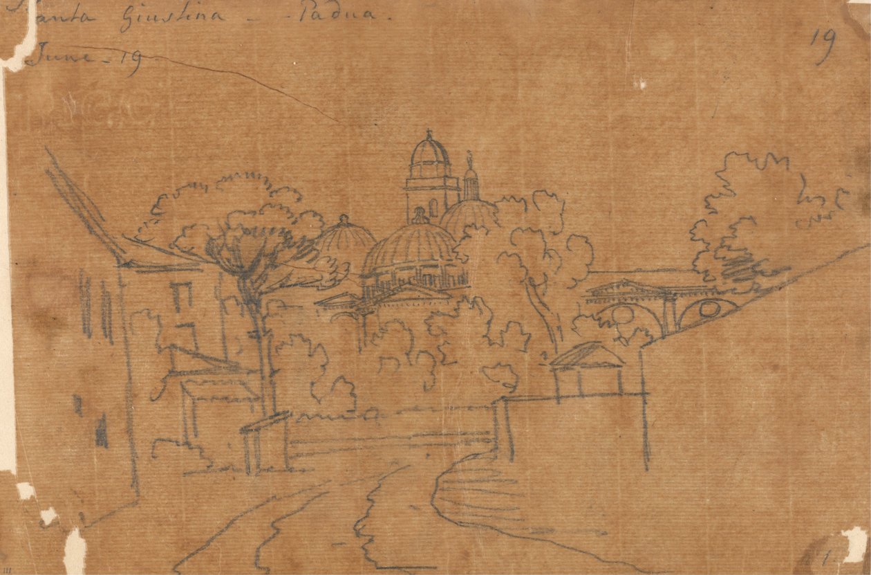 Santa Giustina, Padua, 19. juni av John Robert Cozens