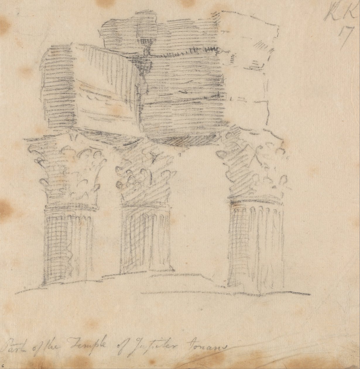 Temple of Jupiter Tonans av John Robert Cozens
