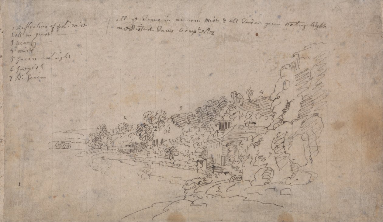 The Banks of the Avon at Hotwells av John Robert Cozens