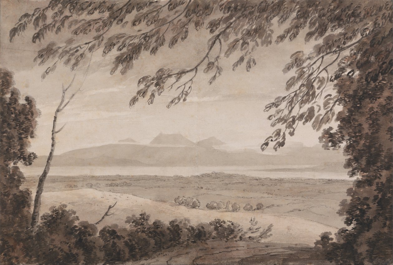 Genfersjøen fra Bern av John Robert Cozens