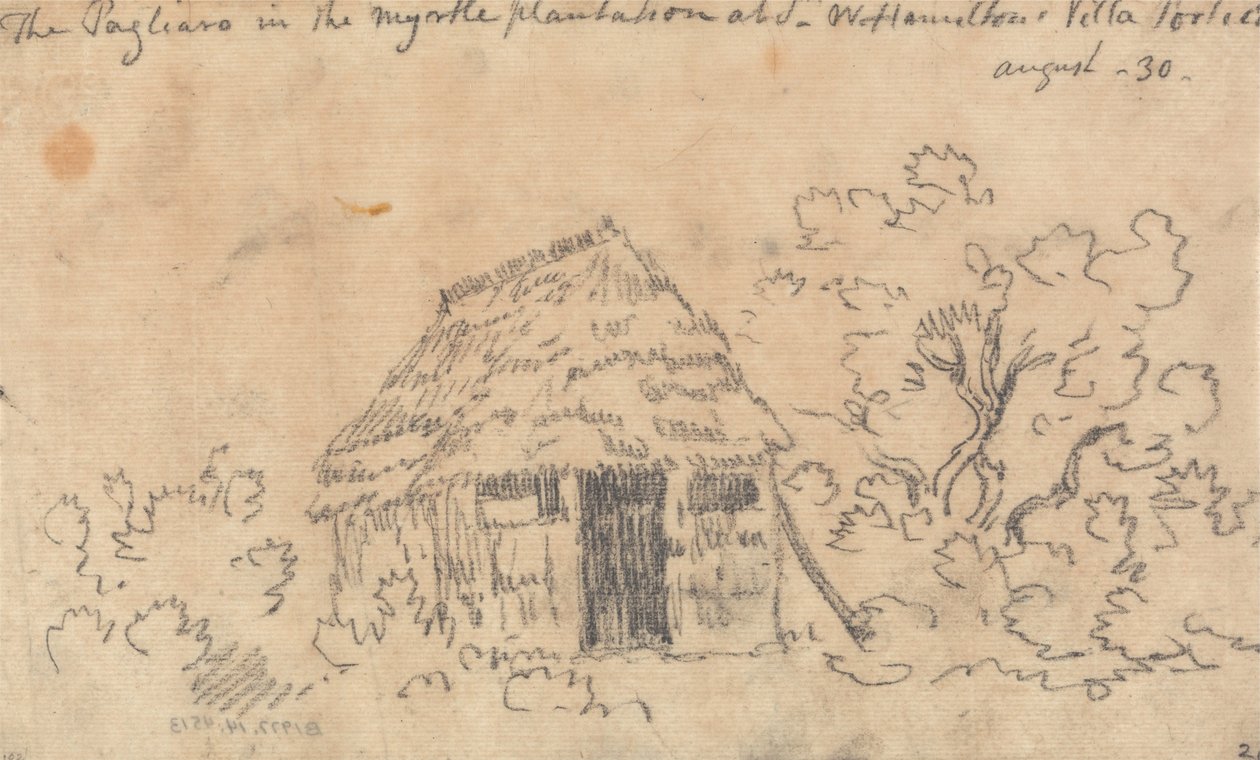 Pagliaro i Myrtle Plantation i Sir William Hamiltons Villa, Portici av John Robert Cozens