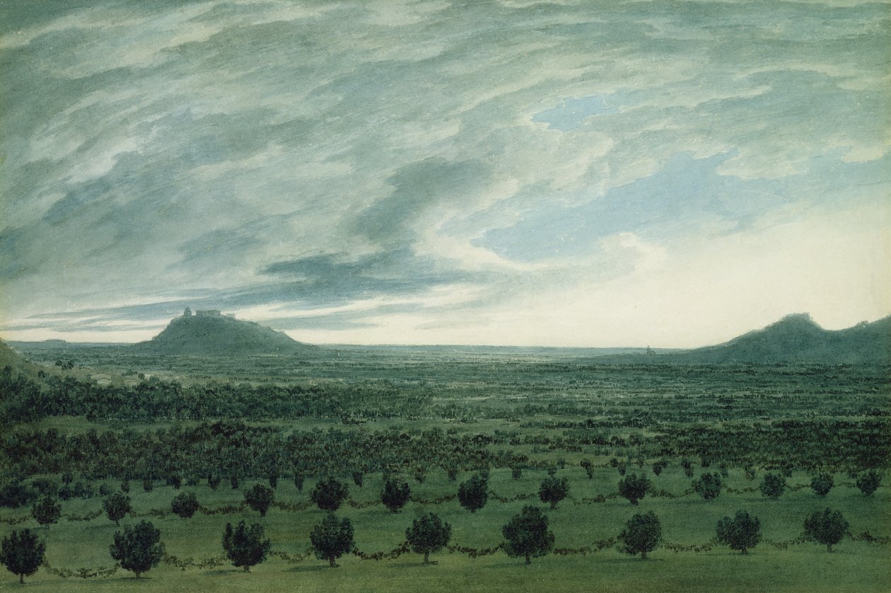 Utsikt fra Mirabella, ca. 1782 av John Robert Cozens
