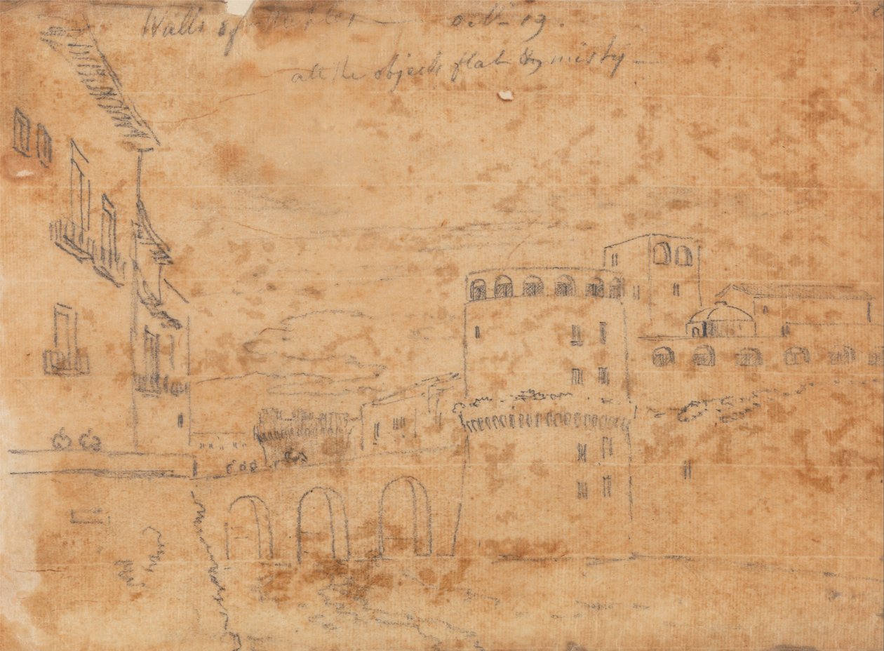 Napoli -muren, 19. oktober av John Robert Cozens