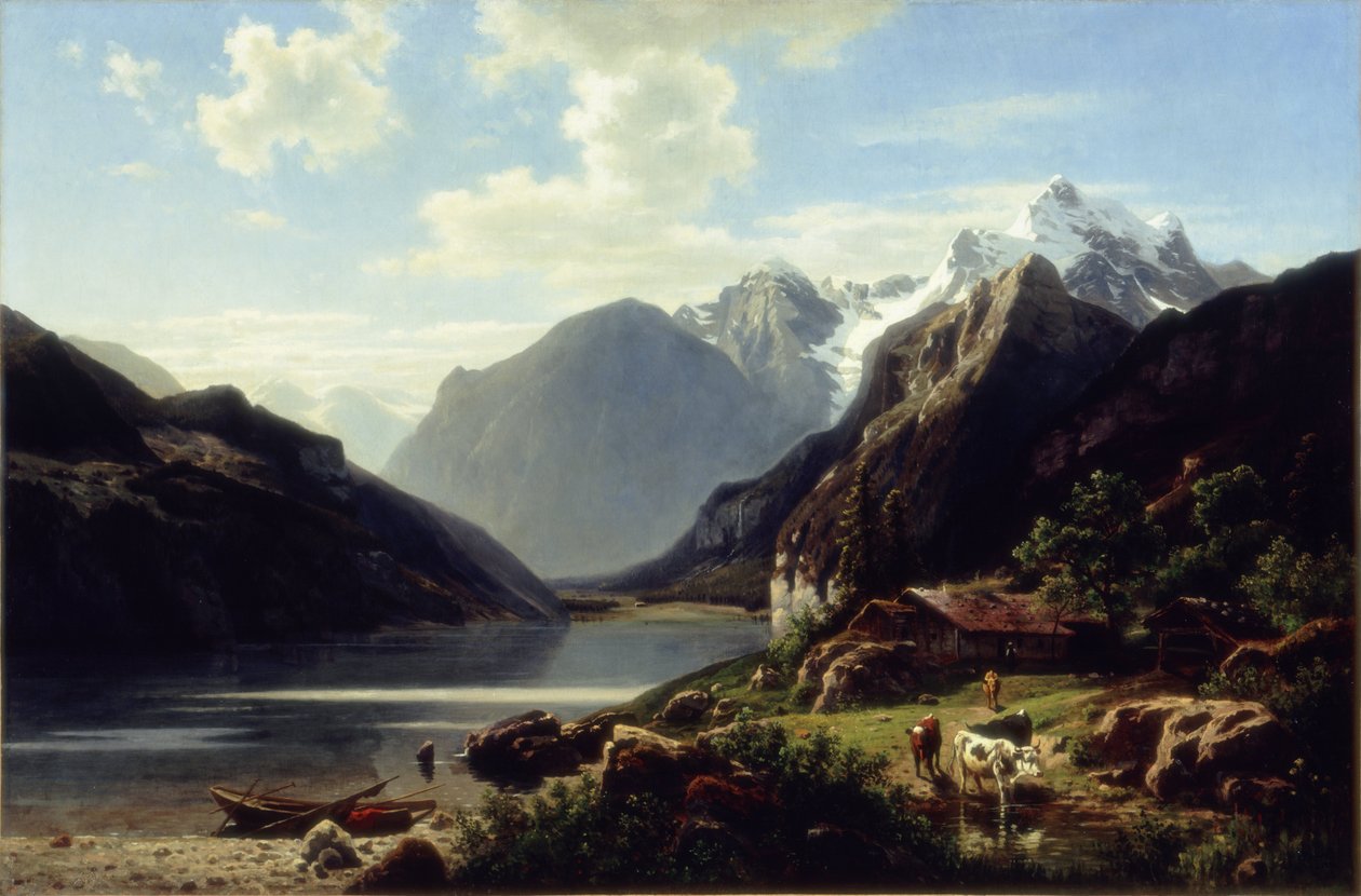 Kveld ved Lake Shore av John Robinson Tait