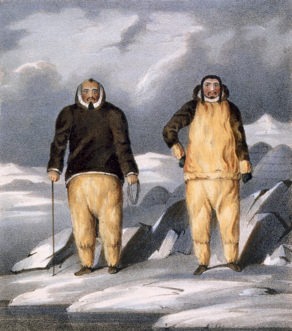 Koniaroklik og Neweetioke, 1835 av John Ross