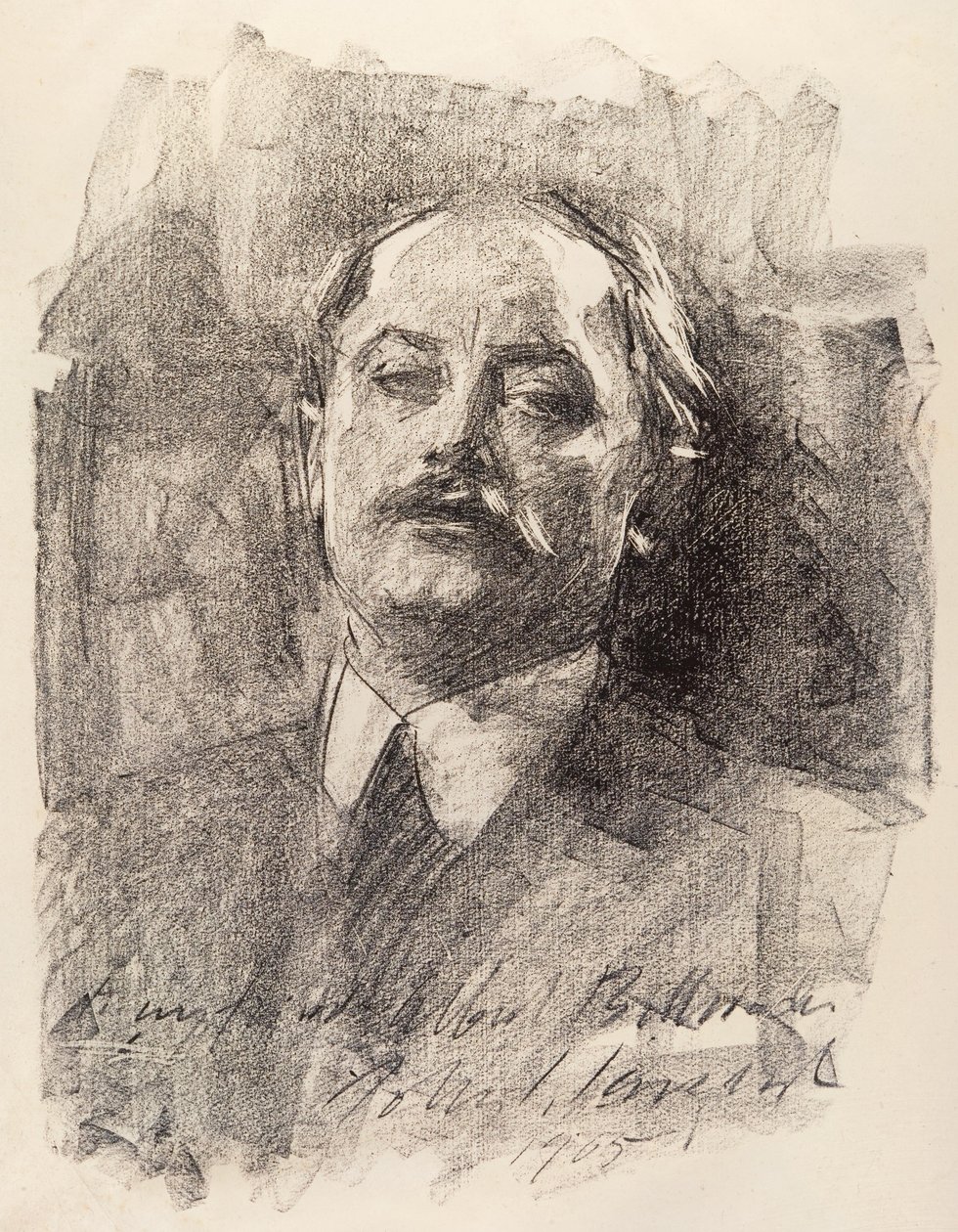 Portrett av Albert Belleroche, 1905 av John Sargent Noble