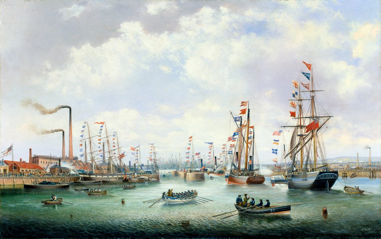 Åpningen av Tyne Dock, 1859 av John Scott