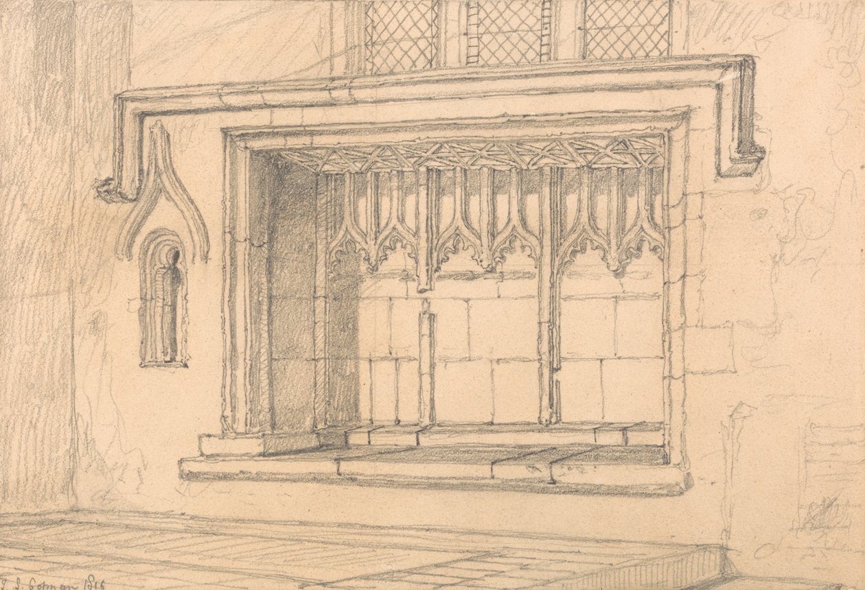 En Sedilia i Upwell Church, Norfolk av John Sell Cotman
