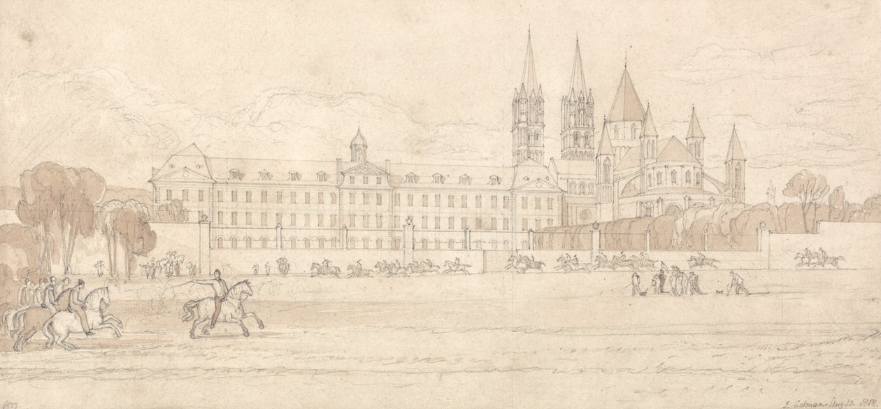 Abbey Aux Hommes, Caen av John Sell Cotman
