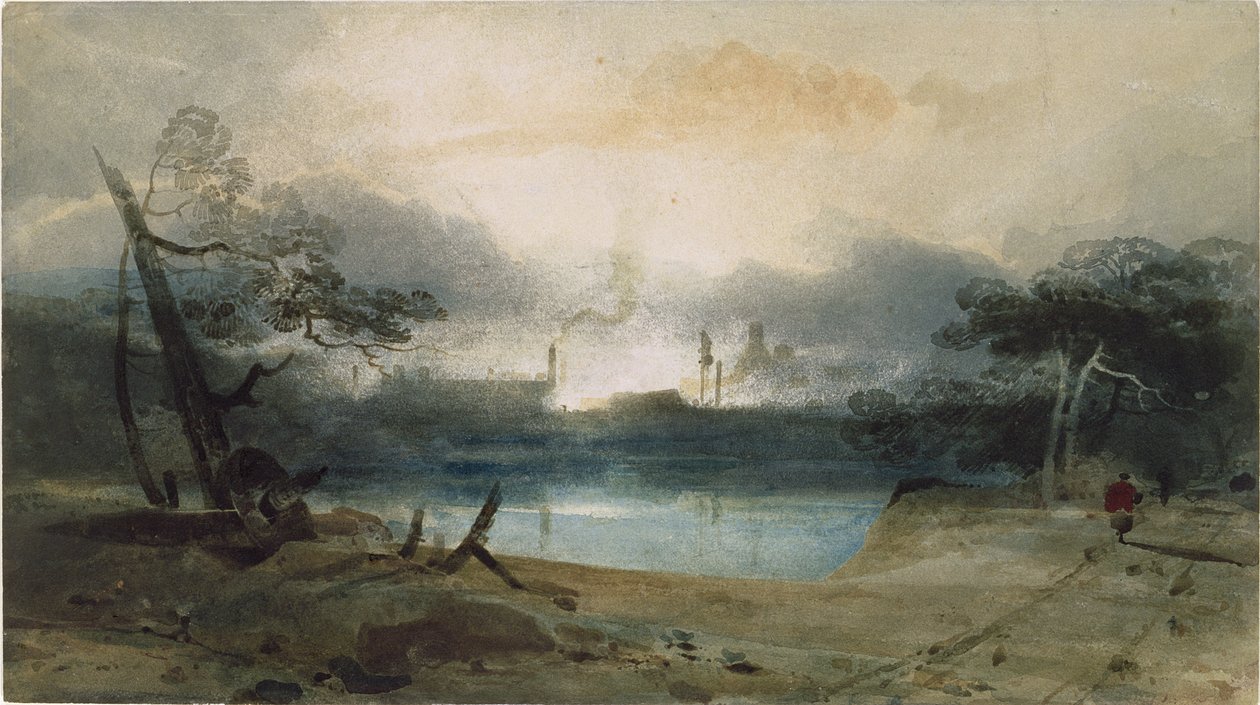 Bedlam-ovn nær Irongate, Shropshire av John Sell Cotman