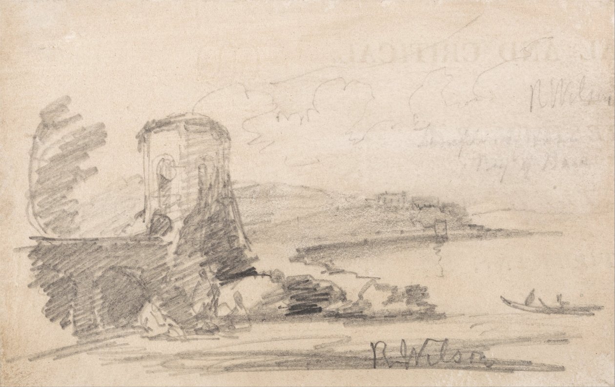 Bridge and Tower, etter Richard Wilson av John Sell Cotman