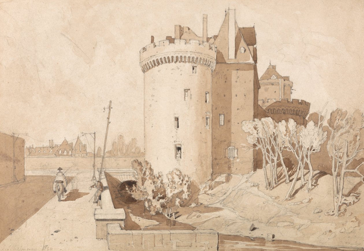 Slott ved Alencon av John Sell Cotman