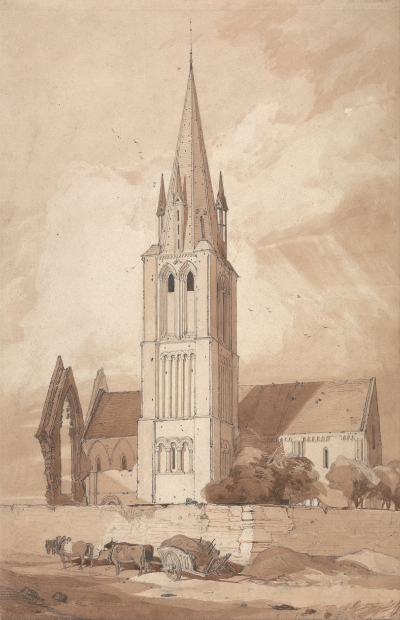 Douvres kirke, Normandie av John Sell Cotman