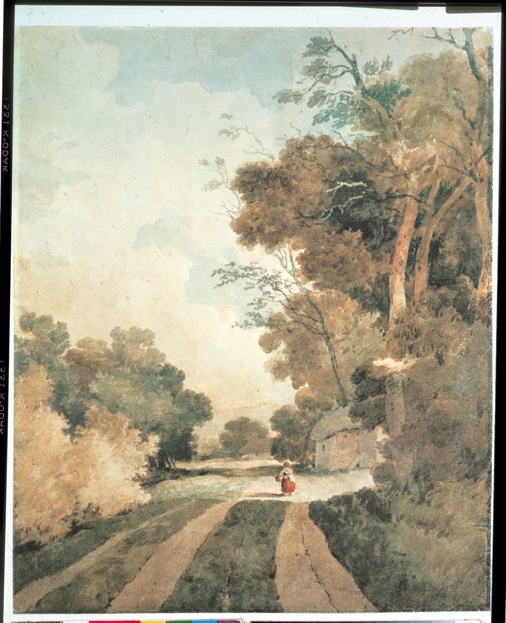 Landskap med hytter av John Sell Cotman