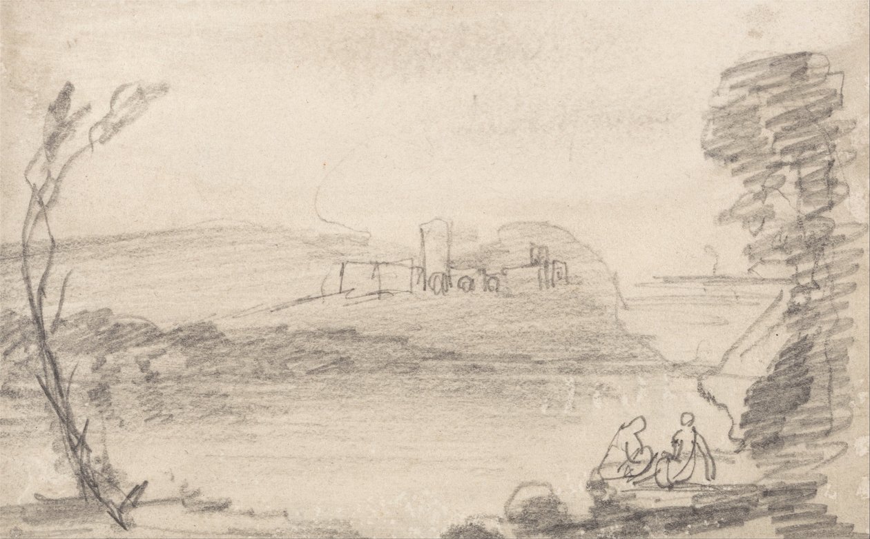Ruin on a Lake, på måter av Richard Wilson av John Sell Cotman