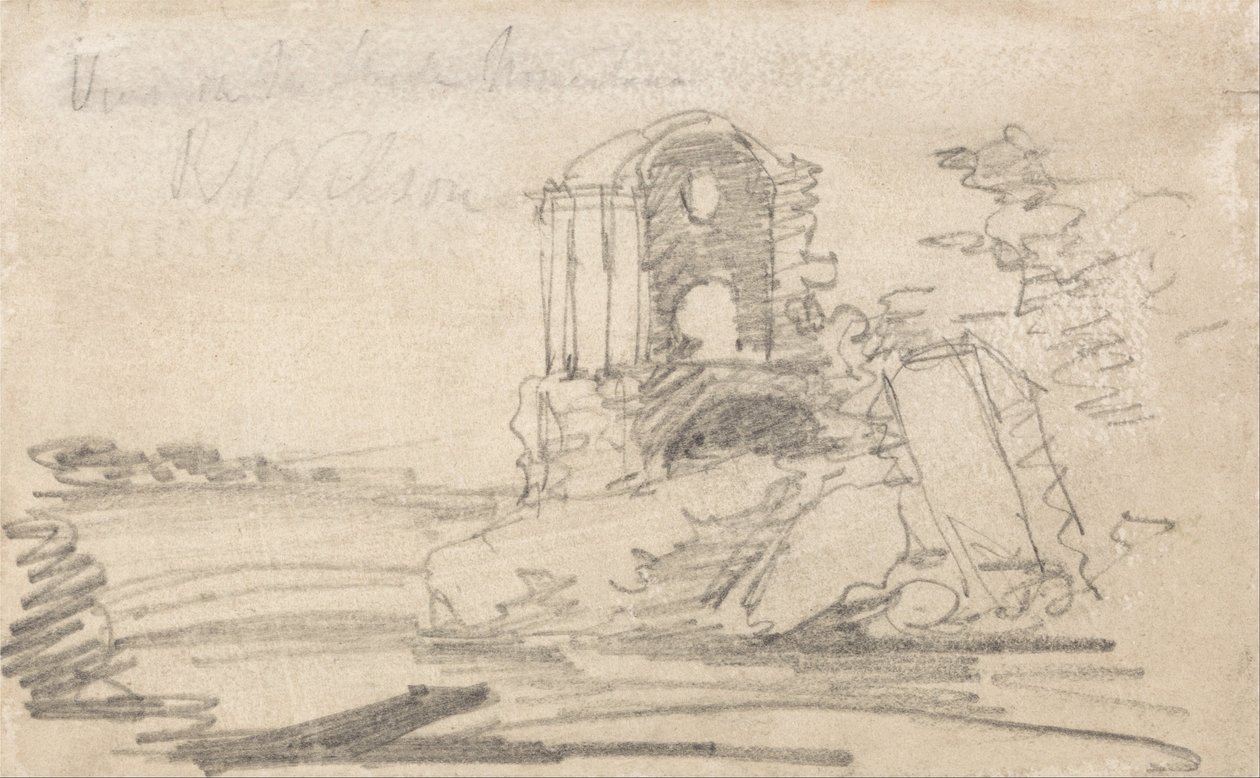 Ødelagt tempel etter Richard Wilson av John Sell Cotman