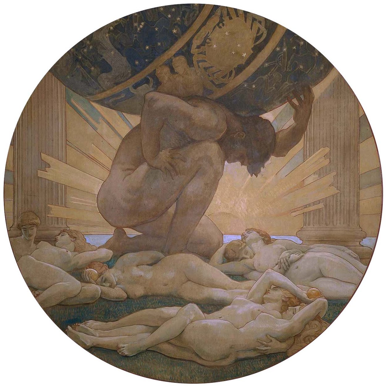 Atlas og Hesperidene av John Singer Sargent