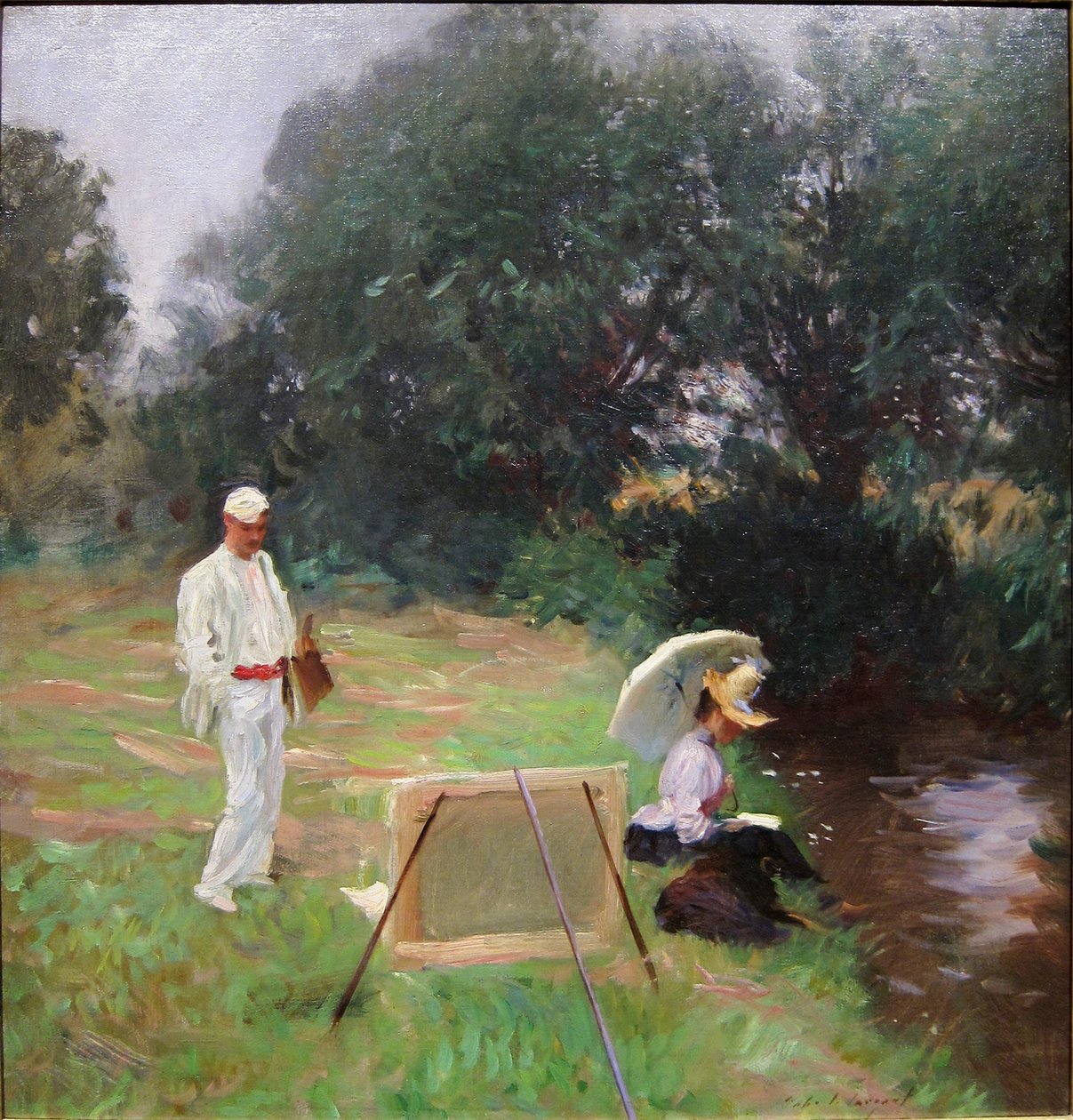 Dennis Miller Bunker Painting at Calcotn av John Singer Sargent