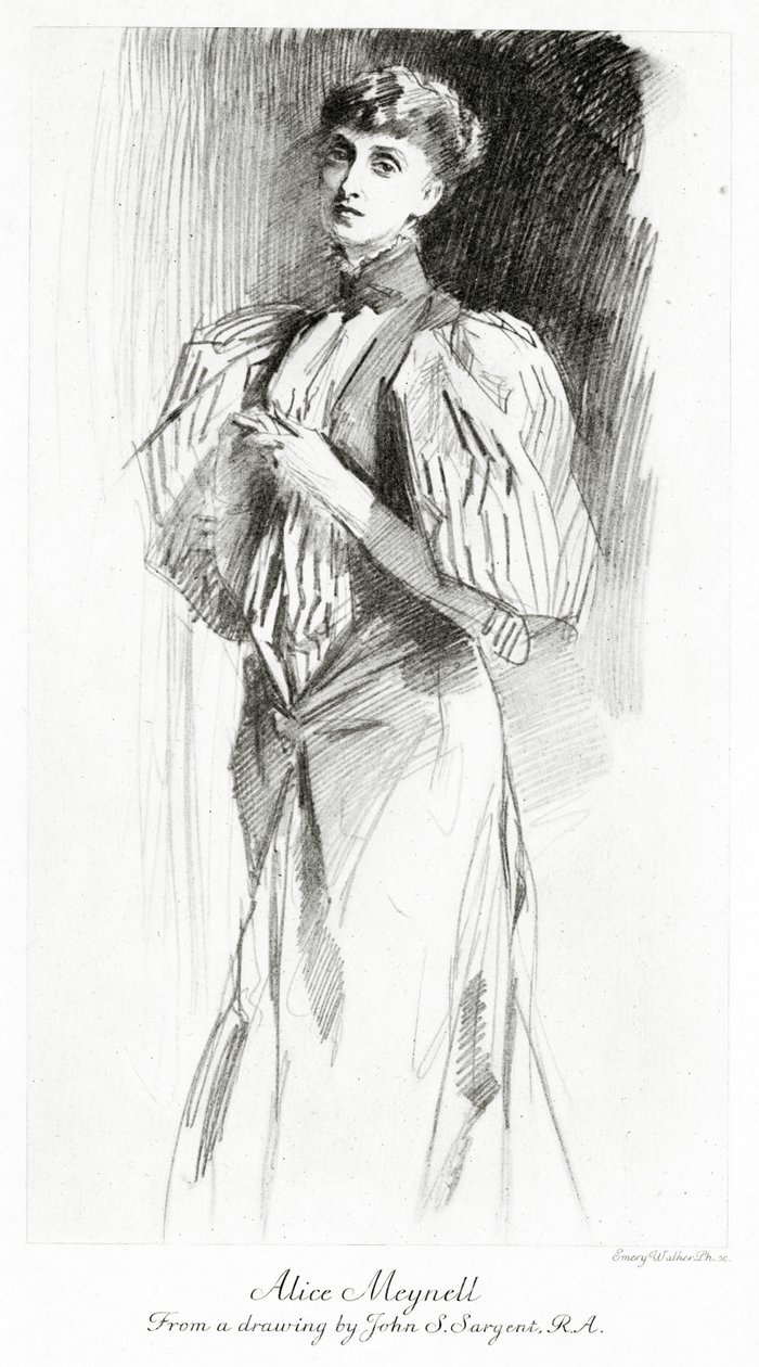 Alice Meynell, gravert av Emery Walker, ca. 1913 av John Singer Sargent
