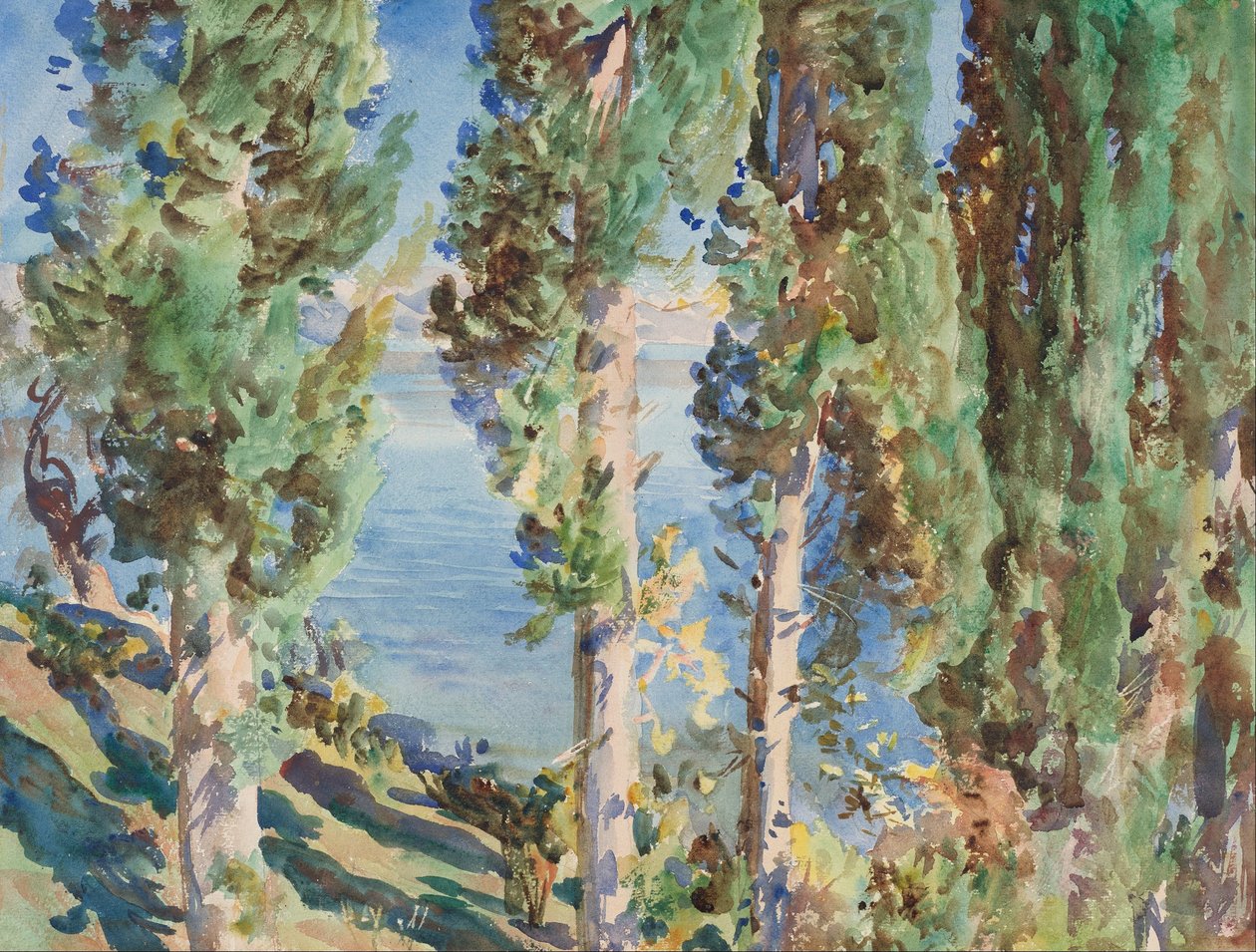 Korfu-sypresser av John Singer Sargent
