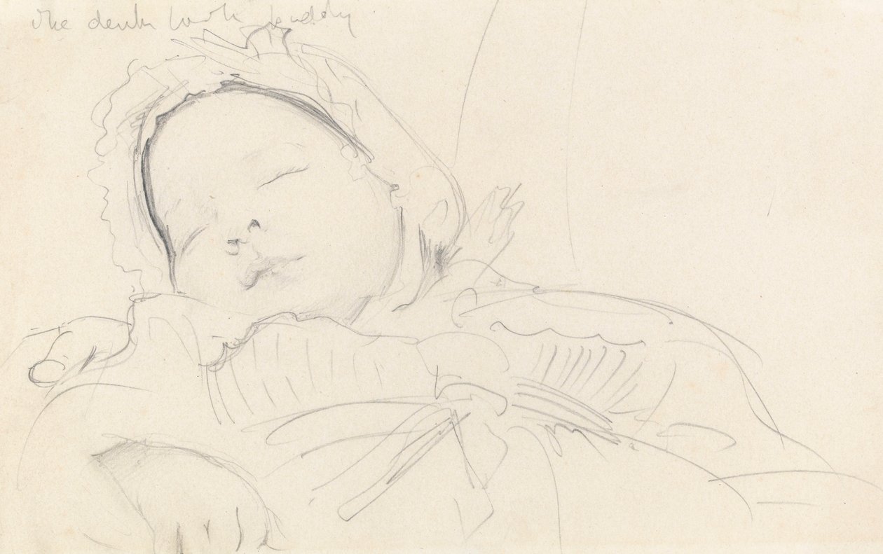 Jack Millet som baby (f.1888), ca. 1888 (grafitt på papir) av John Singer Sargent